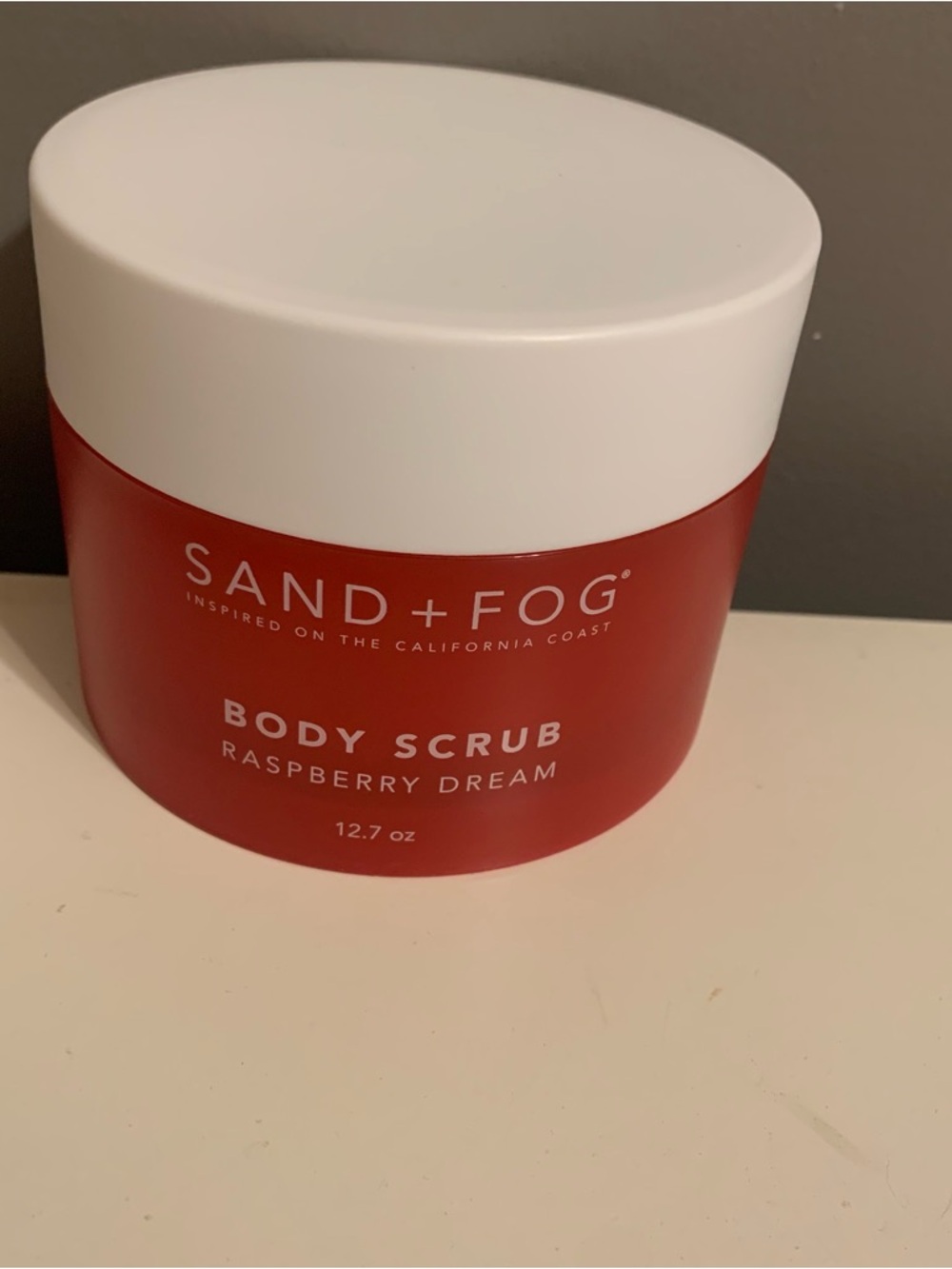 SAND+FOG Raspberry Dream Body Scrub — Red Jar